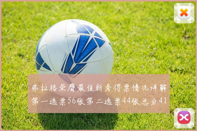 弗拉格荣膺最佳新秀得票情况详解第一选票56张第二选票44张总分412分